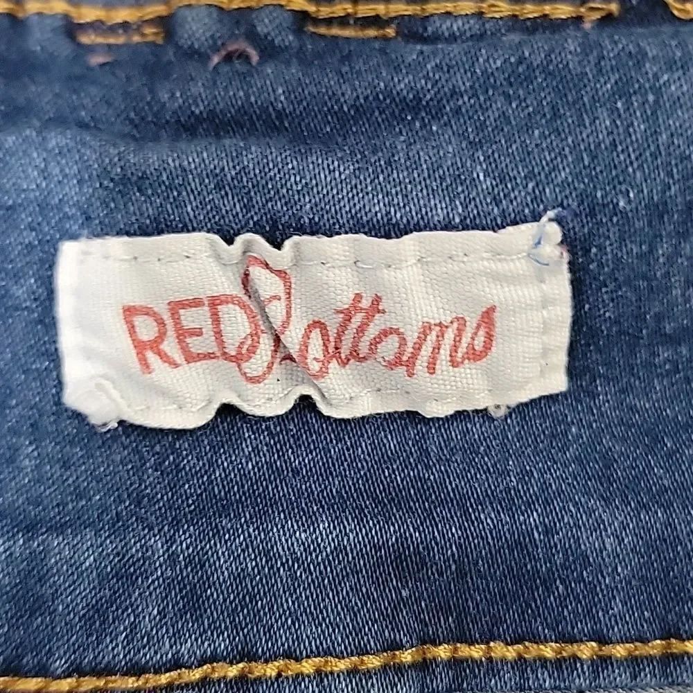 Red Bottoms Juniors blue denim skinny ankle jeans Size 11 - Picture 12 of 16